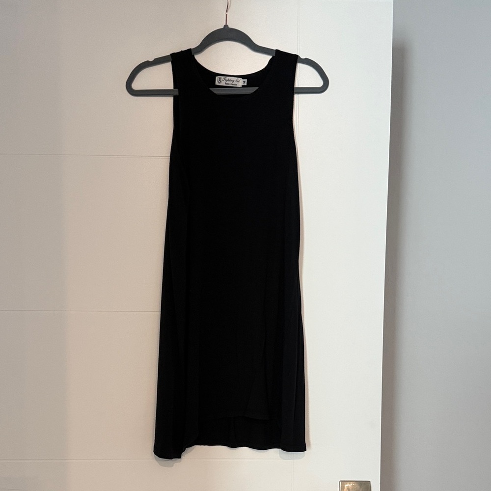 Fighting Eel Black Sleeveless Mini Shift Dress